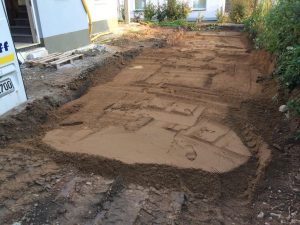 Außenanlage an einem Mehrfamilienhaus, Dirk Prothmann Garten- und Landschaftsbau, Hille