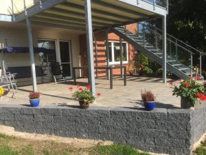 Terrassengestaltung mit Betonpflaster- und Mauersteine, Dirk Prothmann Garten- und Landschaftsbau, Hille