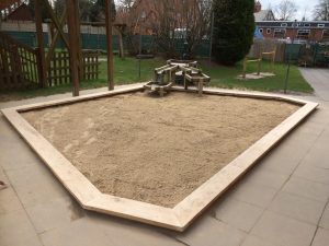 Sandkastensanierung im Kindergarten, Dirk Prothmann Garten- und Landschaftsbau, Hille