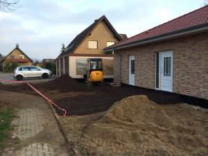 Außenanlage an einem Neubau, Dirk Prothmann Garten- und Landschaftsbau, Hille